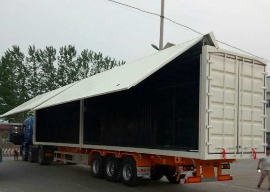 翼开启厢式半挂车